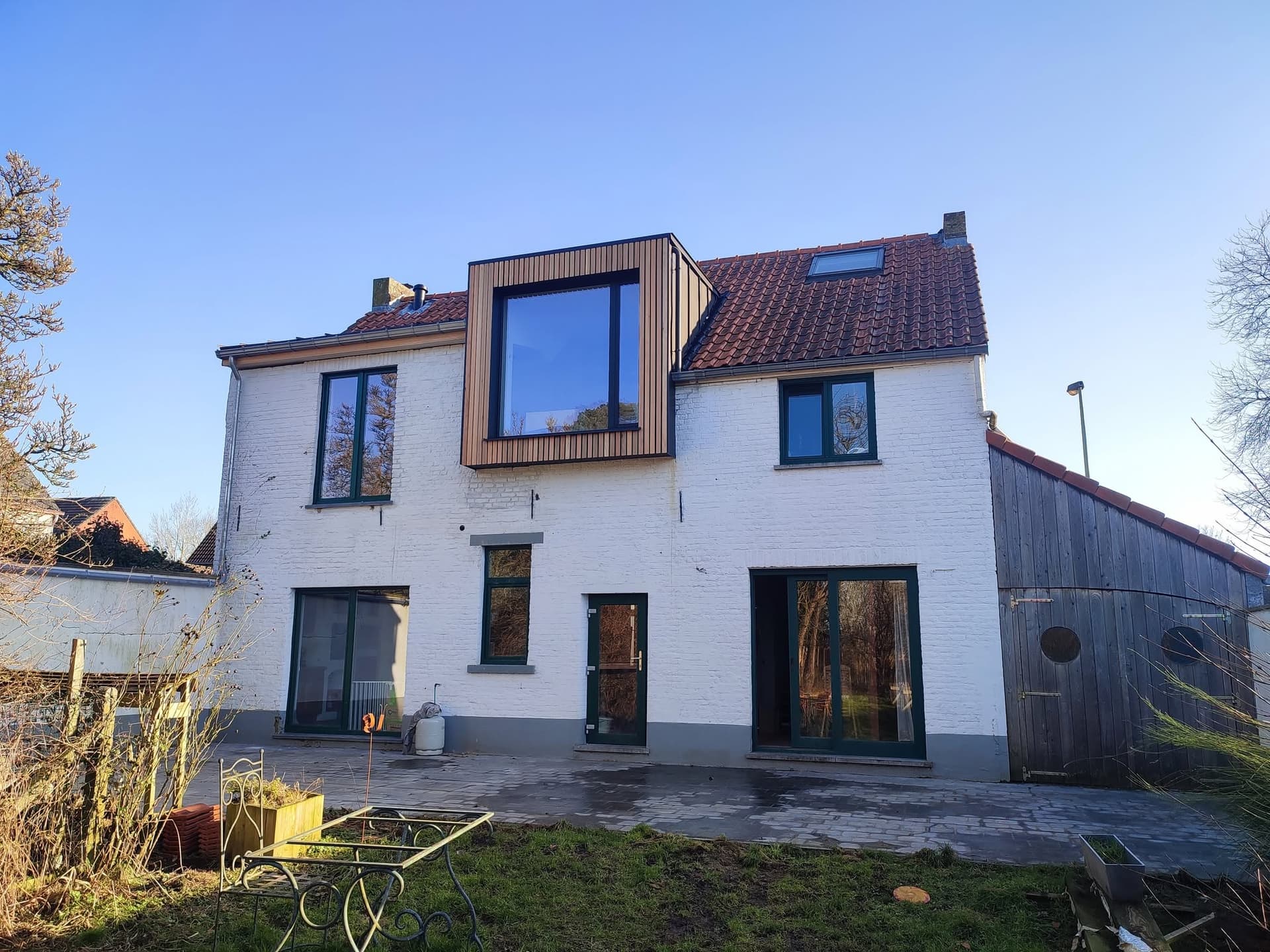 Rénovation et surélévation avec lucarne bois, Brabant wallon